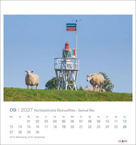 Produktbild: Nordseek&uuml;ste Postkartenkalender 2027 - Wind und Wellen - Sand und Meer