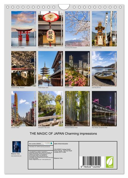 Produktbild: THE MAGIC OF JAPAN Charming impressions (Wall Calendar 2026 DIN A4 portrait), CALVENDO 12 Month Wall Calendar