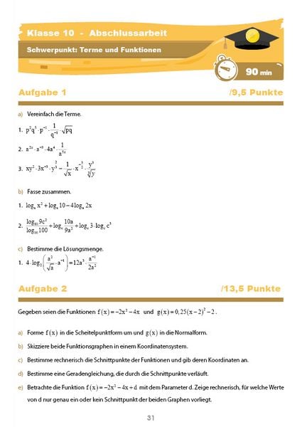 Produktbild: Mathematik Klassenarbeits-Trainer Klasse 10 &ndash; mit Abschlusspr&uuml;fungen &ndash; StrandMathe