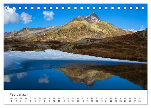 Produktbild: BERGSEEN Schweizer Alpen (Tischkalender 2027 DIN A5 quer), CALVENDO Monatskalender