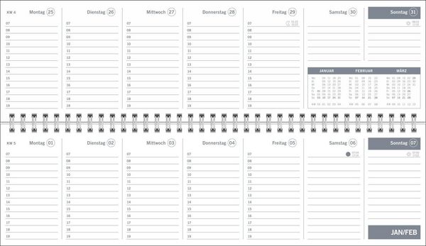 Produktbild: times&more Petrol Wochenquerplaner 2027