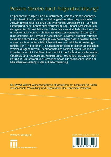 Produktbild: Bessere Gesetze durch Folgenabsch&auml;tzung?
