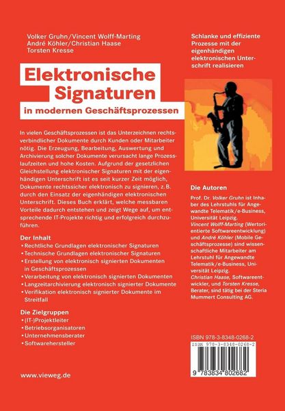 Produktbild: Elektronische Signaturen in modernen Gesch&auml;ftsprozessen
