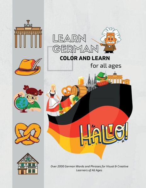Produktbild: German Picture Dictionary Coloring Book