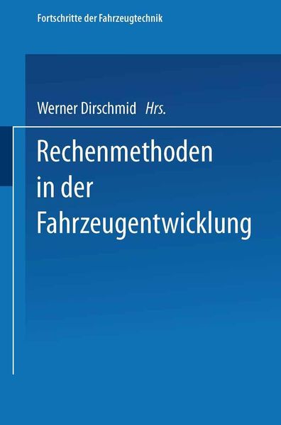 Produktbild: Rechenmethoden in der Fahrzeugentwicklung