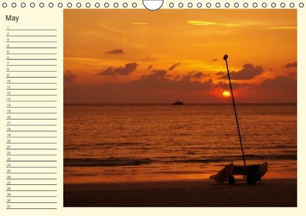 Produktbild: Colours by the sea / Birthday Calendar / UK-Version (Wall Calendar perpetual DIN A4 Landscape)