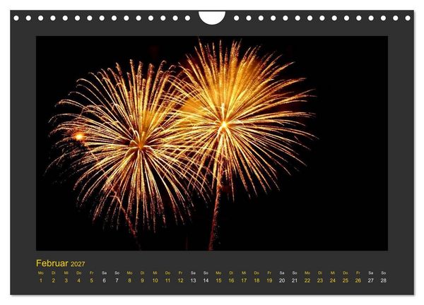 Produktbild: Feuerwerk - Explosives am Himmel (Wandkalender 2027 DIN A4 quer), CALVENDO Monatskalender