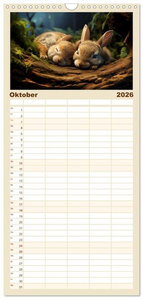 Produktbild: Familienplaner 2026 - Wenn sie schlafen... mit 5 Spalten (Wandkalender, 21 x 45 cm) CALVENDO
