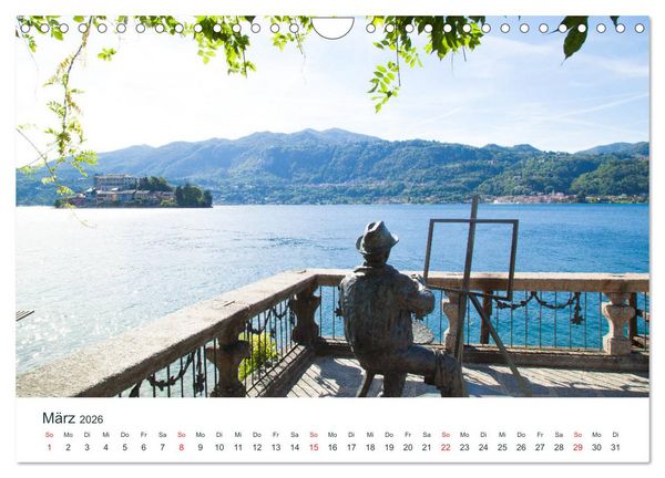 Produktbild: Mediterraneo - Lago di Como, Lago Maggiore, Lago d'Orta (Wandkalender 2026 DIN A4 quer), CALVENDO Monatskalender