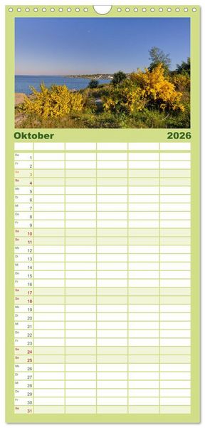 Produktbild: Familienplaner 2026 - Bornholm Juwel der Ostsee mit 5 Spalten (Wandkalender, 21 x 45 cm) CALVENDO
