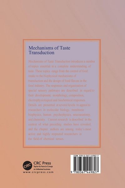 Produktbild: Mechanisms of Taste Transduction