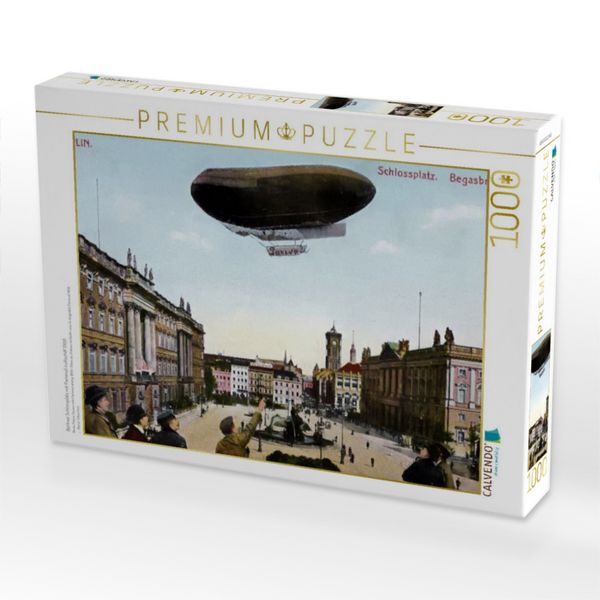 Produktbild: CALVENDO Puzzle Berliner Schlossplatz mit Parseval-Luftschiff 1909 | 1000 Teile Lege-Gr&ouml;&szlig;e 64x48cm Foto-Puzzle f&uuml;r gl&uuml;ckliche Stunden