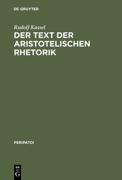 Produktbild: Der Text der aristotelischen Rhetorik