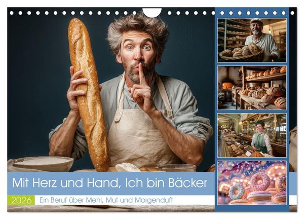 Produktbild: Mit Herz und Hand, Ich bin B&auml;cker (Wandkalender 2026 DIN A4 quer), CALVENDO Monatskalender