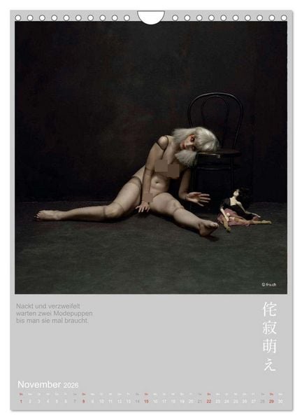 Produktbild: wabi sabi moe - hinrei&szlig;end vergammelt erotisch - Akt/Bodypainting (Wandkalender 2026 DIN A4 hoch), CALVENDO Monatskalender