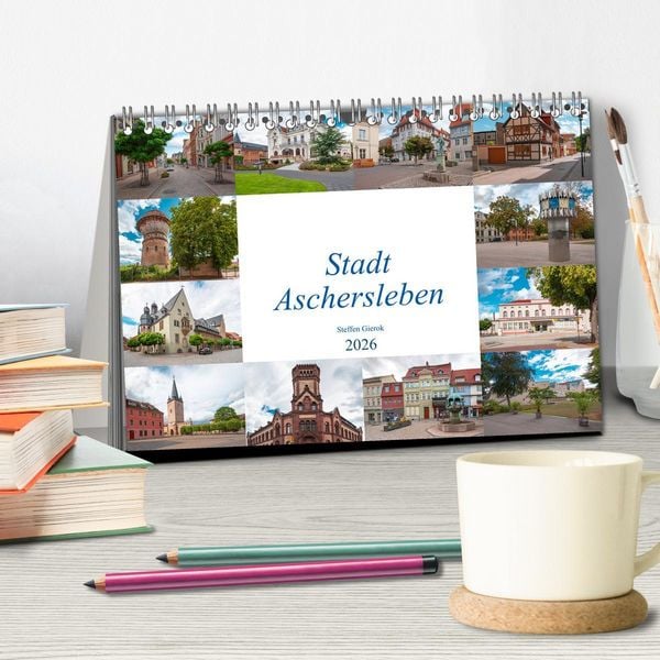 Produktbild: Stadt Aschersleben (Tischkalender 2026 DIN A5 quer), CALVENDO Monatskalender