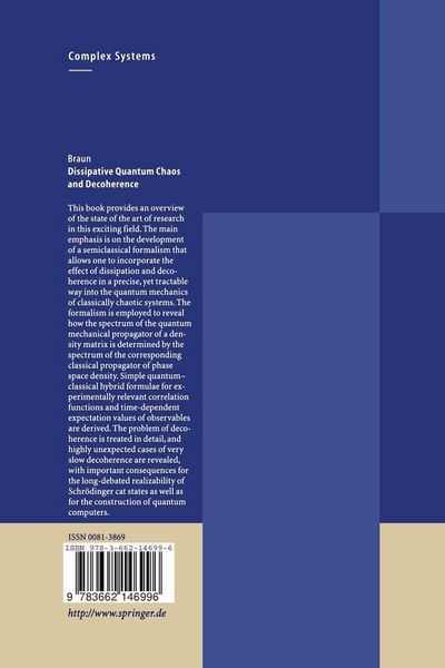 Produktbild: Dissipative Quantum Chaos and Decoherence