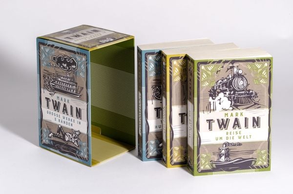 Produktbild: Mark Twain, Grosse Werke in 3 B&auml;nden im Schmuck-Schuber