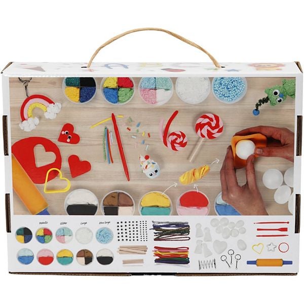 Produktbild: Creativ Company Modellier-Box mit Foam Clay&reg; und Silk Clay&reg;, Modellieren, sortierte Farben, 1 Set