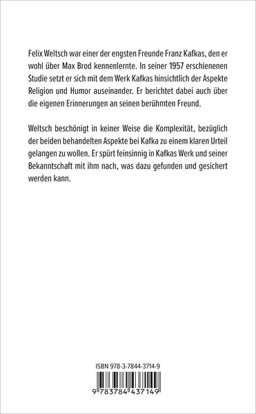 Produktbild: Religion und Humor im Leben und Werk Franz Kafkas