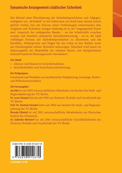 Produktbild: Dynamische Arrangements st&auml;dtischer Sicherheit