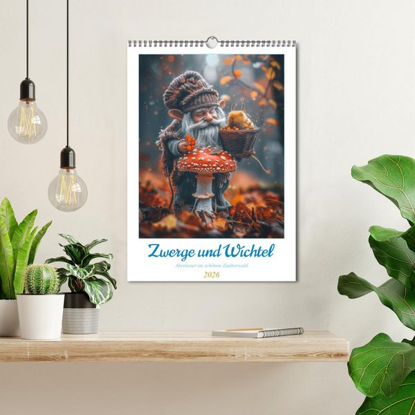 Produktbild: Zwerge und Wichtel (Wandkalender 2026 DIN A3 hoch), CALVENDO Monatskalender