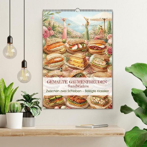 Produktbild: GEMALTE GAUMENFREUDEN - Sandwiches (Wandkalender 2027 DIN A2 hoch), CALVENDO Monatskalender
