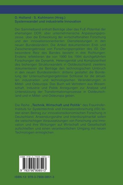 Produktbild: Systemwandel und industrielle Innovation