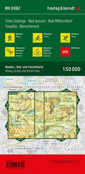 Produktbild: freytag & berndt Wanderkarte WK 0082 Totes Gebirge, Bad Aussee - Bad Mitterndorf - Tauplitz - Warscheneck 1:50.000