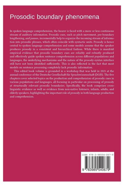 Produktbild: Prosodic boundary phenomena