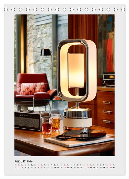 Produktbild: Lichtmomente. Elegante Tischlampen im modernen Wohnambiente (Tischkalender 2026 DIN A5 hoch), CALVENDO Monatskalender