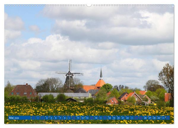 Produktbild: Die Krummh&ouml;rn Gemeinde in Ostfriesland (Wandkalender 2026 DIN A2 quer), CALVENDO Monatskalender