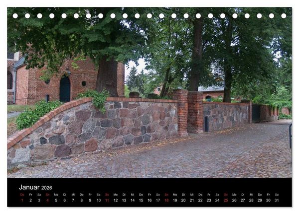 Produktbild: Dorfkirchen in Brandenburg (Tischkalender 2026 DIN A5 quer), CALVENDO Monatskalender
