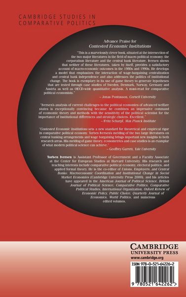 Produktbild: Contested Economic Institutions