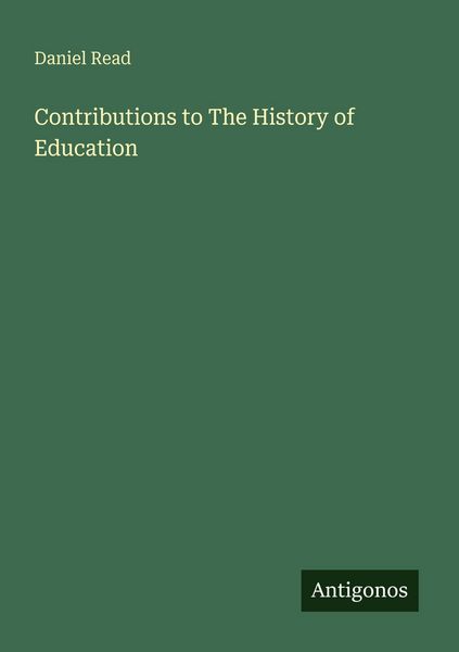 Produktbild: Contributions to The History of Education