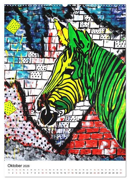 Produktbild: Pop Art Animals - Atelier Zippo (Wandkalender 2026 DIN A2 hoch), CALVENDO Monatskalender