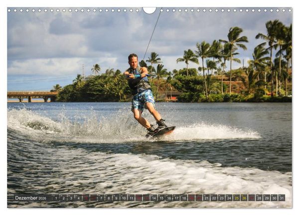 Produktbild: Wakeboarding - make water burn (Wandkalender 2026 DIN A3 quer), CALVENDO Monatskalender