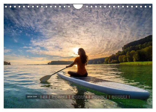 Produktbild: Im Fluss der Zeit &ndash; SUP-Momente zum Durchatmen (Wandkalender 2026 DIN A4 quer), CALVENDO Monatskalender