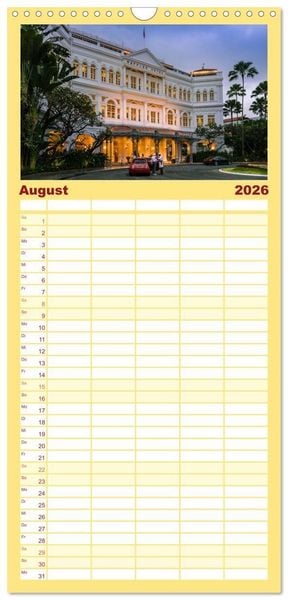 Produktbild: Familienplaner 2026 - Singapur: Zwischen Wolkenkratzern und Superb&auml;umen mit 5 Spalten (Wandkalender, 21 x 45 cm) CALVENDO