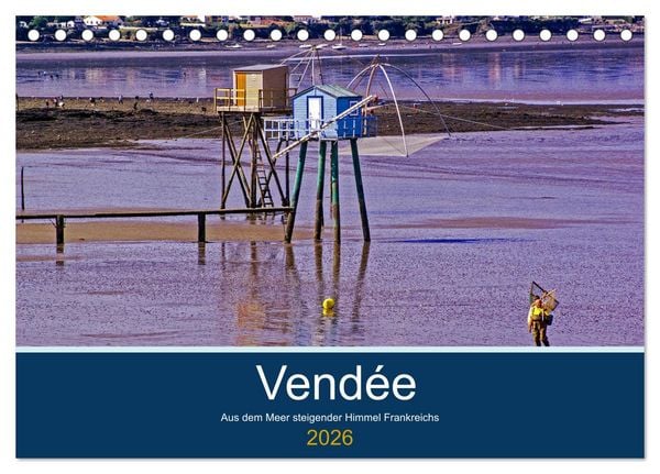 Produktbild: Vend&eacute;e Aus dem Meer steigender Himmel Frankreichs (Tischkalender 2026 DIN A5 quer), CALVENDO Monatskalender
