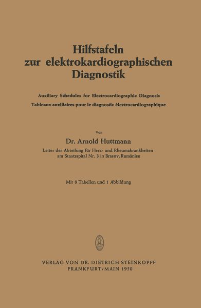 Produktbild: Hilfstafeln zur elektrokardiographischen Diagnostik