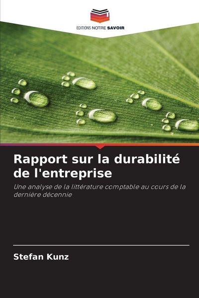 Produktbild: Rapport sur la durabilit&eacute; de l'entreprise