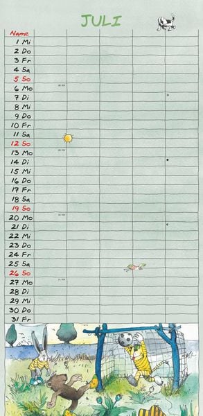 Produktbild: Janosch 2026 Familienplaner - Familien-Timer - Termin-Planer - Kinder-Kalender - Familien-Kalender - 22x45