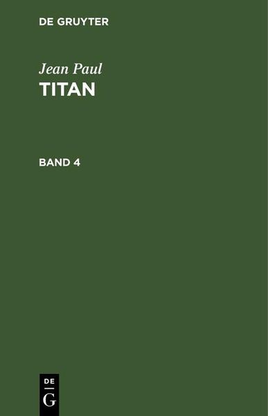 Produktbild: Jean Paul: Titan. Band 4