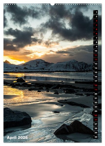 Produktbild: Lofoten. Poetische Landschaften (Wandkalender 2026 DIN A2 hoch), CALVENDO Monatskalender