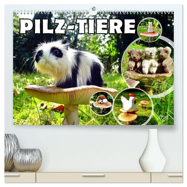 Pilz-Tiere (hochwertiger Premium Wandkalender 2026 DIN A2 quer), Kunstdruck in Hochglanz