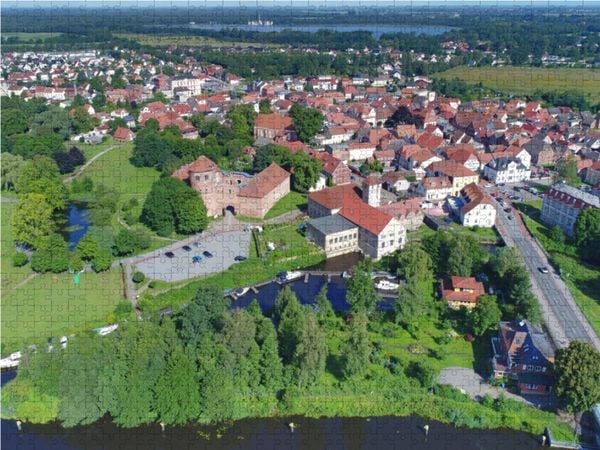 Produktbild: CALVENDO Puzzle Altstadtpanorama - Neustadt-Glewe | 1000 Teile Lege-Gr&ouml;&szlig;e 64x48cm Foto-Puzzle f&uuml;r gl&uuml;ckliche Stunden