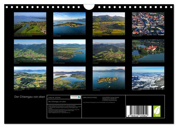 Produktbild: Der Chiemgau von oben (Wandkalender 2026 DIN A4 quer), CALVENDO Monatskalender