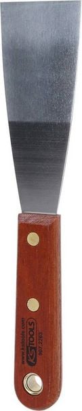 KS Tools 907.2263 EDELSTAHL Spachtel, 50mm, mit Holzgriff