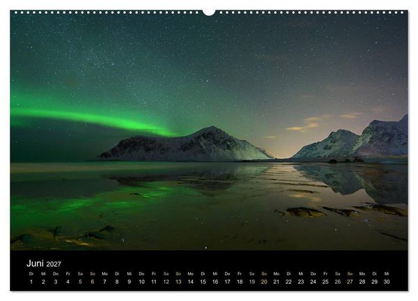 Produktbild: Magische N&auml;chte - POLARLICHT (Wandkalender 2027 DIN A2 quer), CALVENDO Monatskalender